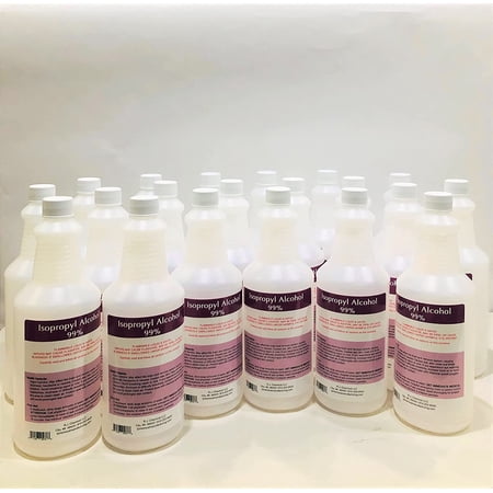 Isopropyl Alcohol 99% Strength - 5 Gallons Packed in 20-32 Oz Bottles- 100% Pure