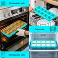 thumbnail image 5 of Ice Cube Tray With Lid - 3 Pack 2 Tbsp Trays For Freezer  Stackable Easy Release Large Molds Chocolate Iced Coffee & Juice (10-cube Blue), 5 of 7