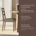 thumbnail image 5 of Maven Lane Willow Rustic Dining Chair, Grey with Slate Linen Fabric, Set of 8, 5 of 6