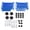 Blue, variant on M Buder Adjustable Featherboard for Table Saws, Router Tables & Band Saws - Heavy Duty Woodworking Safety Device Stackable Board with 28pcs Hardware (Wheat, 6.6 inches / 16.8 cm)