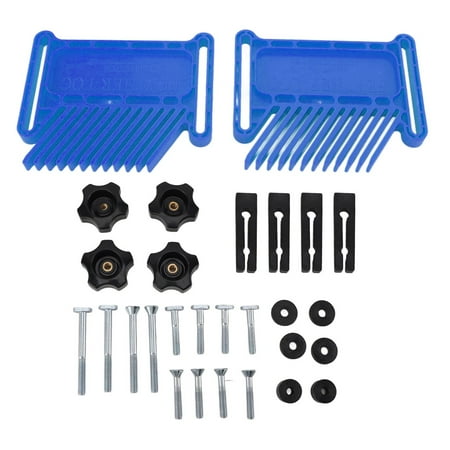 

Featherboard Adjustable Woodworking Tools Safety Device Stackable Feather Board for Table Saws Router Tables Band Saws Blue