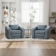 thumbnail image 4 of S-HOME 40 Inch Foldable Single Sofa Bed With Armrest And Backrest In Chic Chenille Design Comfortable Sleeper Lounge Chair，Light Blue, 4 of 11