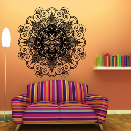 mandala flower indian bedroom wall decal art stickers mural home