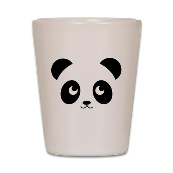 CafePress - Panda Smile - White Shot Glass, Unique and Funny Shot Glass