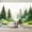 Color 2, variant on Wallpaper Cabin Forest River Autumn Landscape Painting Woodland Vintage Peel and Stick Wall Murals 100"H x 144"W Removable PVC Wall Paper Self-Adhesive Wall Paintings Art for Bedroom Living Room