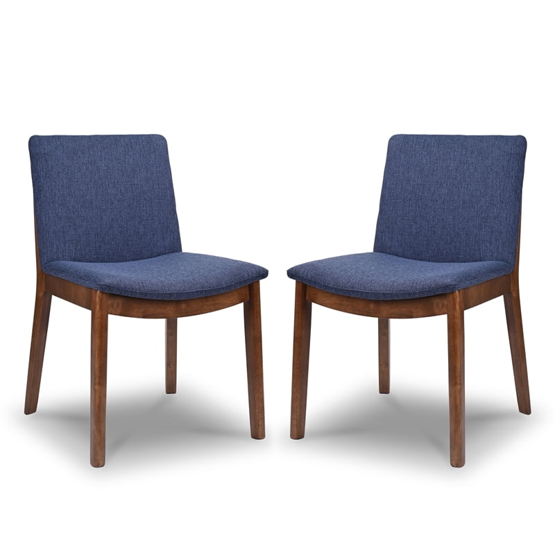 Mid Century Modern Valentine Blue Dining Chairs (Set of 2) Walmart