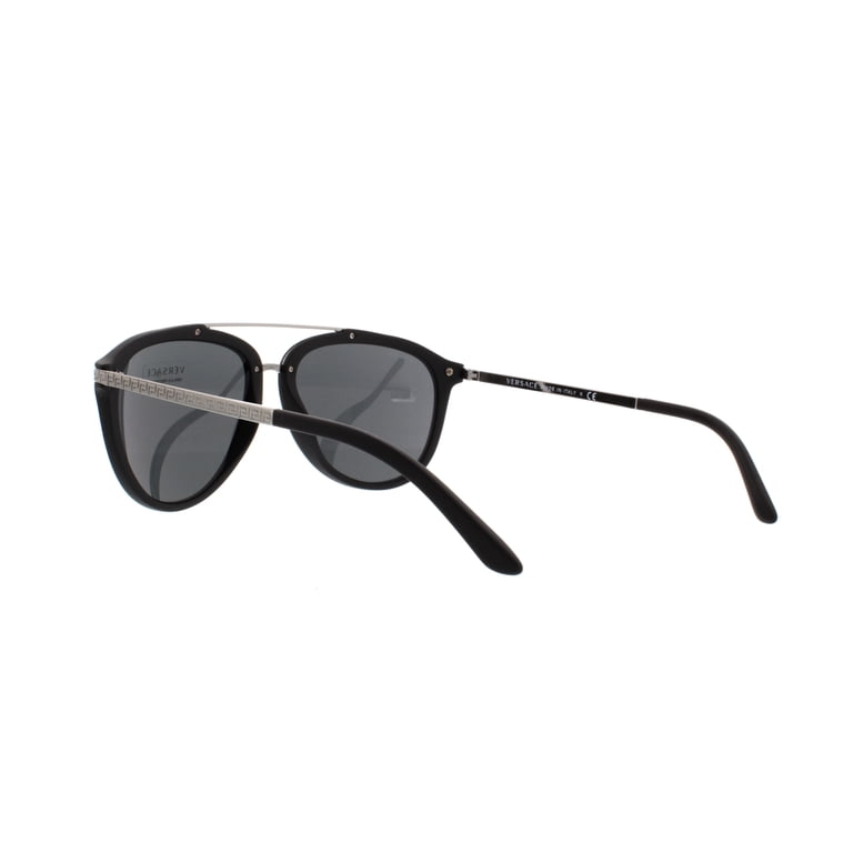 Versace Greca Aviator Sunglasses 4299 Black Frame Grey Lens VERSACE GRECA Pilot Medusa 2228 Gold Black VE2228 Square  main image 4