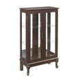 thumbnail image 2 of Llinc Store 2 Doors Curio Corner Cabinet with Tempered Glass Doors, Corner Display Cabinet with Lighted Mirrored Back Panel and Adjustable Shelves, China Cabinet, Cherry, 2 of 6