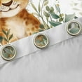 thumbnail image 4 of Feelyou Kawaii Wildlife Leopard Blackout Curtains Set of 2 (52x84 Each), Green Eucalyptus Leaves Window Curtains, Cartoon Cheetah Curtains and Drapes, Window Curtains Decor, 4 of 6