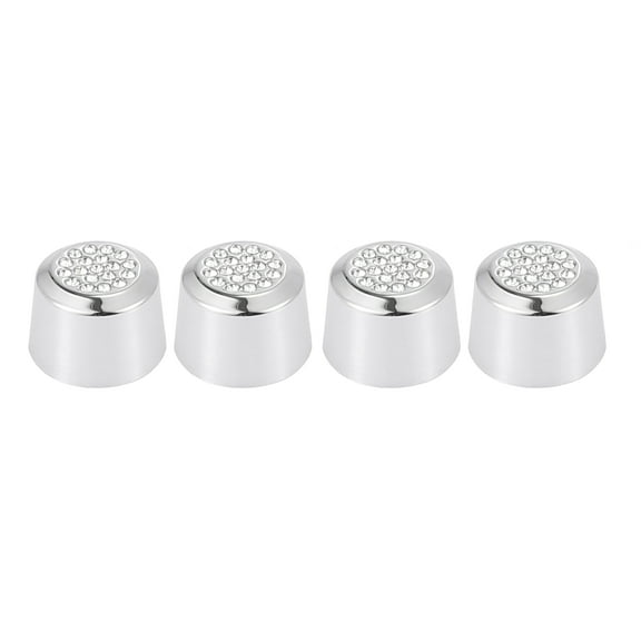 4pcs Bling Air Conditioner AC Climate Control Switch Knob Trim Cover Ring for Volvo S60 V60 XC60 XC90 S90 V90 XC40