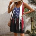 thumbnail image 4 of GERsome Women's 4th of July Patriotic American Flag Sleeveless T-Shirts Dress, 4 of 6