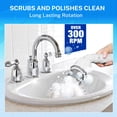thumbnail image 4 of Bell + Howell Scrubtastic Express Handheld Power Scrubber, Cordless Rechargeable Spin Scrubber with Rotating Brush Head, 300+ RPM, 4 of 8