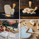thumbnail image 2 of Juego De Cuchillos Para Queso De Acero Inoxidable, 4 Piezas Marron/Plata, 2 of 5