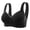 Black, variant on Women's Comfortable Sexy Transparent Shoulder Strap Bra - Backless, Spongeless, Convertible Straps, All Seasons