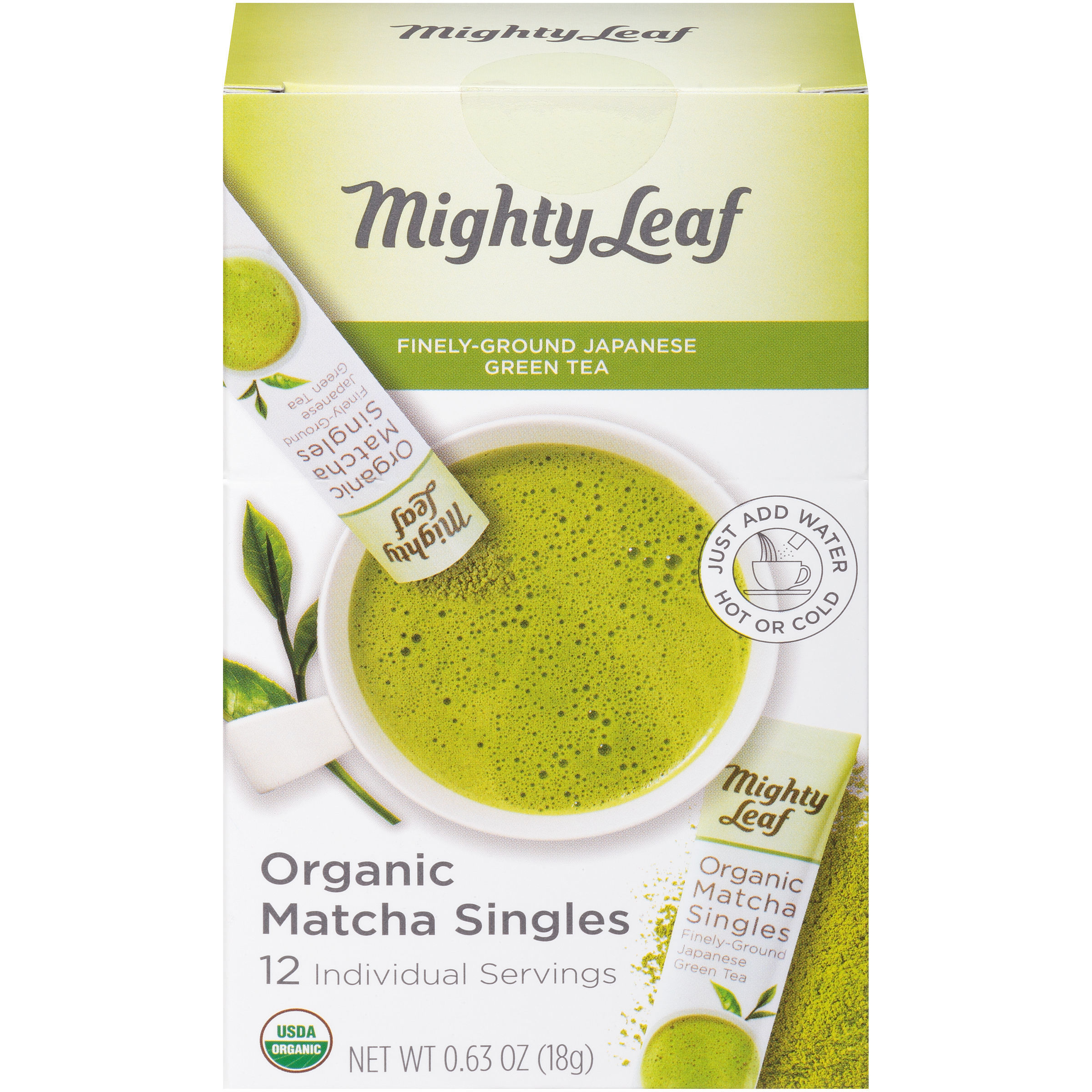 Mighty Leaf Organic Matcha Tea Singles 12 ct Box
