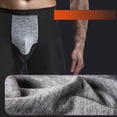 thumbnail image 4 of KIHOUT Men's Black Separate Pouch Compression Thermal Leggings Tight Fitting Base Layer Pants for Winter Warmth, 4 of 5