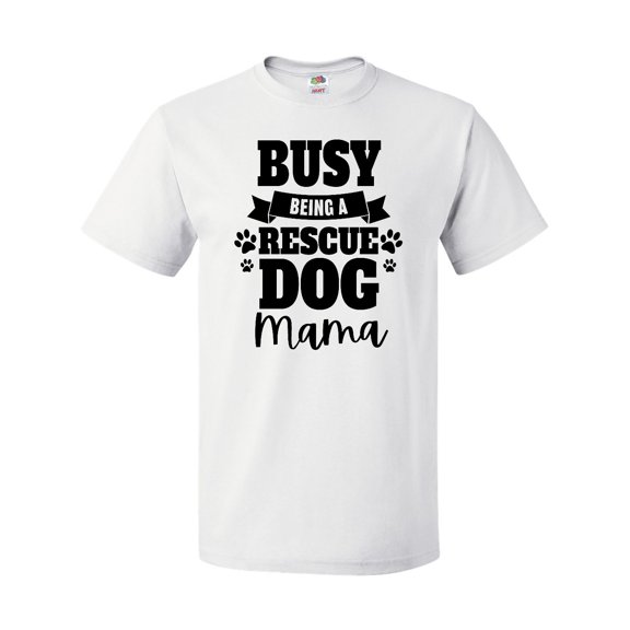 Inktastic Mother's Day Busy Being a Rescue Dog Mom with Paw Prints T-Shirt