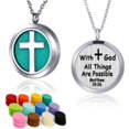 thumbnail image 1 of YOUFENG Collier Pendentif Médaillon Mémoire Flottant Arbre de Vie Pierre de Naissance, 1 of 7