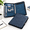 Blue-Non-Customized, variant on Pink Non-Customized Leather 3 Ring Zipper Portfolio Binder, A4 Letter Document Organizer for 13 Inch Laptops