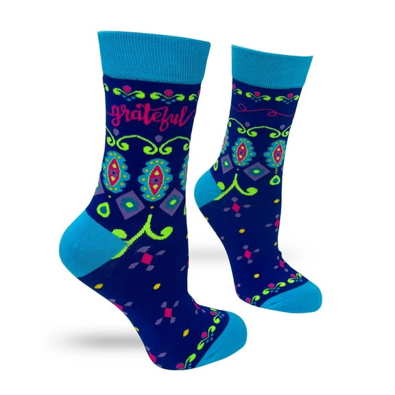 Fabdaz Grateful Novelty Socks for Women - Appreciation Statement Gratitude Gift