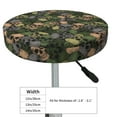thumbnail image 4 of Haiem Camouflage Skulls Cushion Round Bar Chair Seat Cover Bar Chair Cushion Covers Elastic Washable Bar Chair Cover,Protects from Scratches and Stains-14 inch, 4 of 7