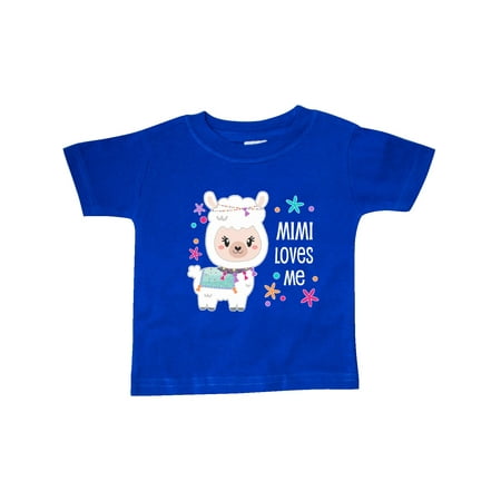 

Inktastic Mimi Loves Me- cute and happy llama Gift Baby Boy or Baby Girl T-Shirt