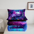 thumbnail image 5 of Manfei Aquatic Axolotl Full Size Comforter Sets,Colorful Salamander Bedding Comforter Set,Black Reversible,3 Pieces,1 Comforter and 2 Pillowcases, 5 of 7