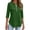 244#Green, variant on Womens 3/4 Sleeve Tops V Neck Zipper Business Casual Blouses for Office & Going Out Soft Tunics Camel XL