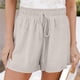 thumbnail image 1 of ICHUANYI Clearance Women's Fashion Solid Color Casual Wide Leg Loose High Waist Lace-Up Shorts Pants(Khaki, XXL) ICHUANYI WER2023080707557, 1 of 7