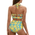 thumbnail image 2 of Suhoaziia Women Tankinis Two Pieces String Sexy Bathing Suit Swimsuit Cover Up,Summer Lemon Skin-Friendly Halter Ruched Bikini Underwear Swimming Suits Size S, 2 of 6