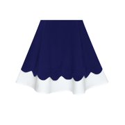 Girls Dress Back School Uniform Navy Blue White Collar Tie Short Sleeve 5 Years