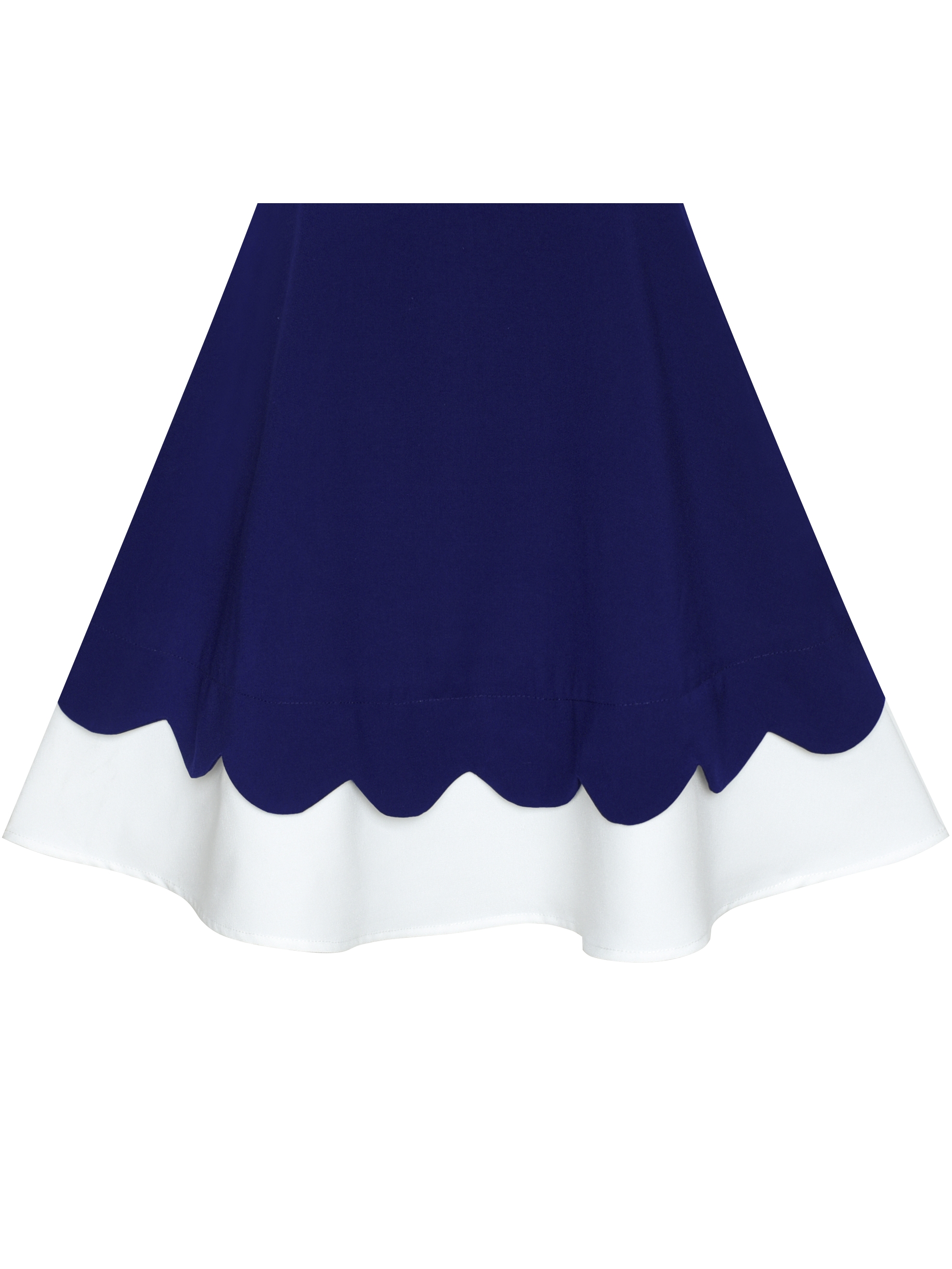 Girls Dress Back School Uniform Navy Blue White Collar Tie Short Sleeve 5 Years - image 5 of 6