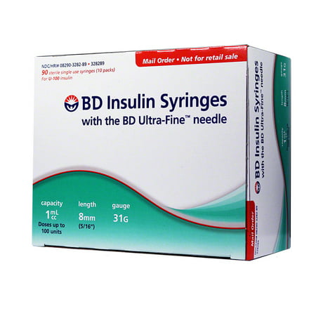 BD Ultra-Fine Insulin Syringes 31g 8mm