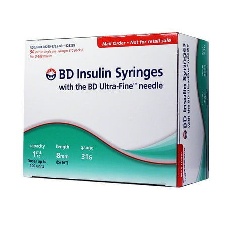 BD Ultra-Fine Insulin Syringes 31g 8mm