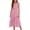 Pink, variant on Chiffon Summer Dress for Girls Sleeveless Smocked Waist Ruffle Hem Square Neck Going Out Tank Dress ( Pink, 11-12 Years )
