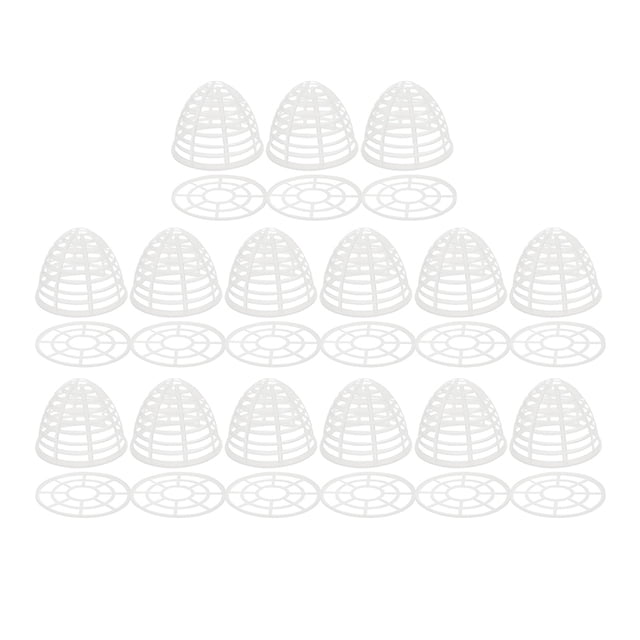 Shisuyan Accessoires pour Poupée Jupe Support Sacs à Main Blanc 15 Pcs 4.3X4.3X3.1In