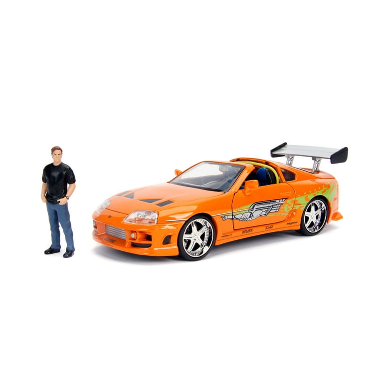 Jada Toys Toyota Supra with Brian Figure, 1/24 Scale Diecast Model