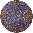 thumbnail image 1 of Ahgly Company Machine Washable Indoor Round Industrial Modern Purple Lily Purple Area Rugs, 4' Round, 1 of 7