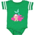 thumbnail image 3 of Inktastic Cute Mermaid, Pink Hair, Green Tail Girls Baby Bodysuit, 3 of 5