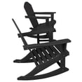 thumbnail image 3 of Keller Ensemble de 3 Pcs Chaise à Bascule Extérieure et Table en Noir, 3 of 5