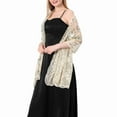 thumbnail image 6 of Xfvqtps Womens Sequin Shawl Wedding Dress Evening Gown Cheongsam Shawl Bride Bridesmaid Shawl Scarf Beige, 6 of 8