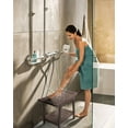 thumbnail image 7 of 21.8"W Shower Bench, HDPE Waterproof Bathroom Benches w/ Storage & Handles, Seat Stool for Indoor Outdoor Use, Dark Brown, 7 of 7