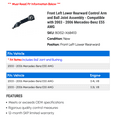 thumbnail image 2 of Front Left Lower Rearward Control Arm and Ball Joint Assembly - Compatible with 2003 - 2006 Mercedes-Benz E55 AMG 2004 2005, 2 of 2