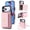 Pink, variant on Dteck for iPhone 17 Pro Max RFID Blocking PU Leather Wallet Phone Case with Detachable Crossbody Strap Flip Folio Protective Cover with Card Slot TPU Inner Shell, Orange