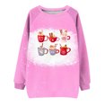 thumbnail image 4 of Jacenvly Valentine'S Day Shirt Woman Clearance Crewneck Sweatshirt New Style Long Sleeve Shirt Soft Comfort Print Women Casual Full Sleeve Tops Loose Shirts Blouse Graphic Pink, 4 of 4
