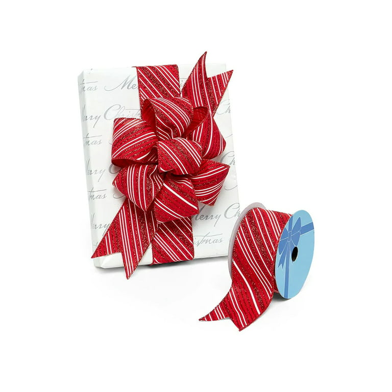 Christmas Bows for Gift Wrapping, Candy Cane Stripes (Red, White, 8.5 –  Farmlyn Creek
