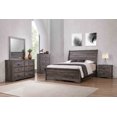 thumbnail image 4 of 1pc Contemporary Four Drawers Chest Bed Side Cabinet Wooden Furniture Rustic Gray Color, 4 of 5