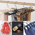 thumbnail image 3 of 2Pcs Belt Rack, Belt Storage Belt Holder, 360° Swivel Belt Tie Rack Closet Accessories for Men Women, Black, 3 of 6