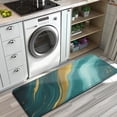 thumbnail image 3 of Teal Gold Marble Pattern Kitchen Rug Mat,Kitchen Runner Rugs Non Skid Washable,Decorative Kitchen Floor Mats for Kitchen,Sink,Laundry,17"x47.2", 3 of 7