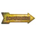 thumbnail image 1 of SignMission D-A-10-999603 10 x 30 in. Indoor & Outdoor Decor Direction Sticker Vinyl Wall Decals - Somewhere - 24 in., 1 of 1